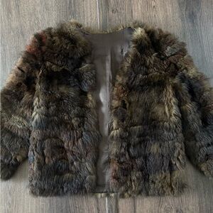 Vintage Dark Brown Fur Coat Women’s M/L Genuine Fur Thrifted